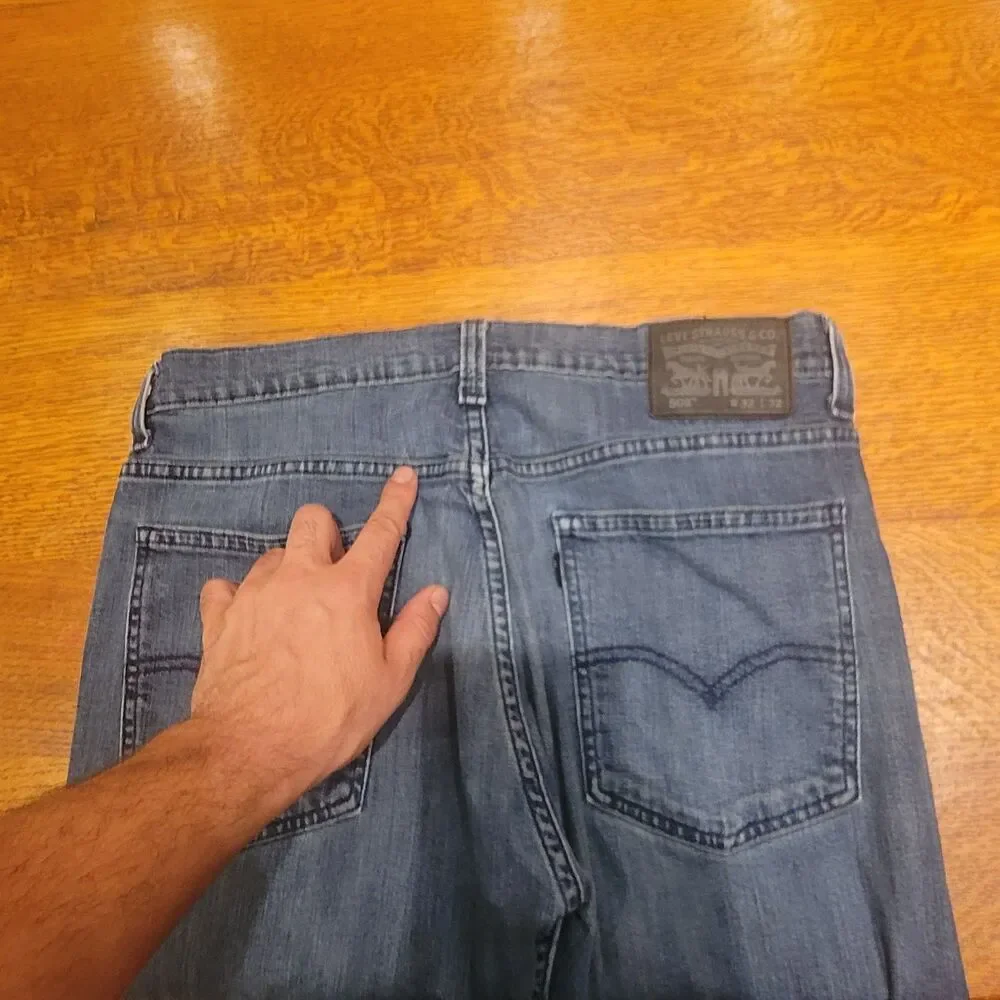 Levi's 508 Jeans Men's Blue Denim Regular Taper, 32x32, Black Tab